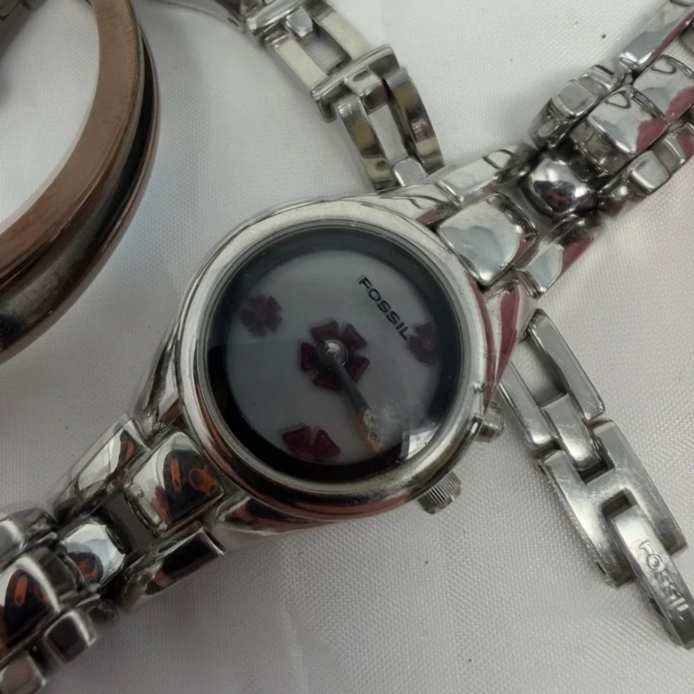 Fossil Womens Watch Lot 5pc ES-1717 BG-2031 JR-8144 ES-9876 ES-2858 Steel